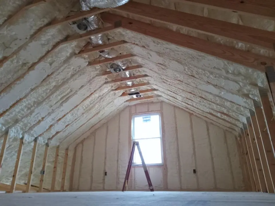Spray foam roofing application for Crawl Space Insulation project in North Valley